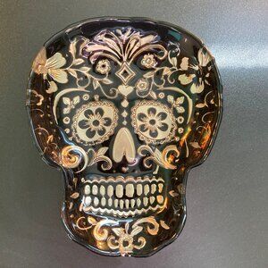 NWOT  Dia De Los Muerto Day of the Dead Halloween Sugar Skull Trinket Candy Dish
